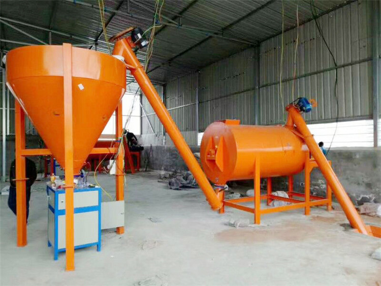 德阳干粉砂浆生产线调试成功